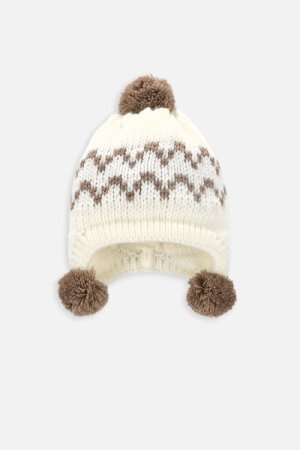 COCCODRILLO kepurė ACCESSORIES WINTER GIRL, ecru, ZC3364106AWG-003 