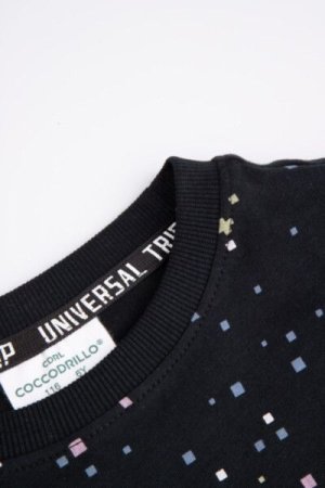 COCCODRILLO marškinėliai WORLD OF PIXEL BOY KIDS, juodi, ZC4143201WBK-021-122, 122 cm 