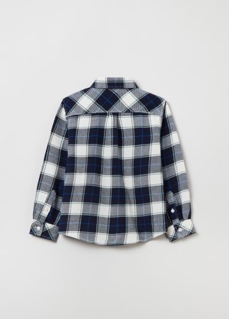 OVS BOY3-10Y SHIRTS L/S 2M 3-4 BLUE CHECK 001825452 