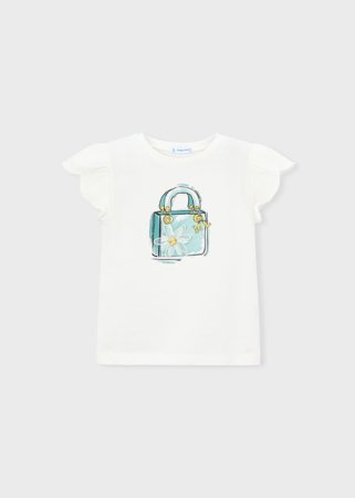 MAYORAL marškinėliai trumpomis rankovėmis, natur-lake, 3.002-52, 116  cm 