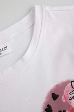 COCCODRILLO marškinėliai CRAFT PUNK GIRL KIDS, balti, ZC5143201CGK-001-116, 116 cm 