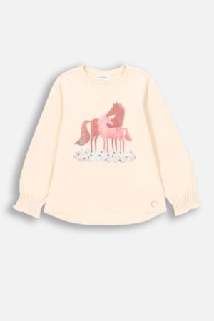 COCCODRILLO marškinėliai RODEO GIRL KIDS, ecru, ZC4143102RGK-003-122, 122 cm 