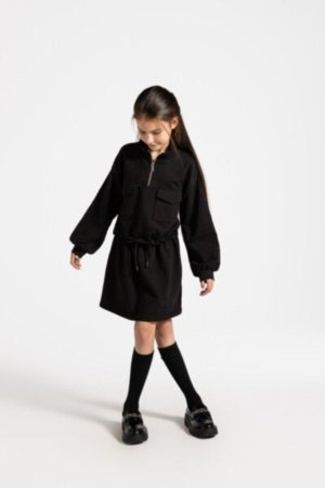 COCCODRILLO suknelė CARTOONS GIRL JUNIOR, juoda, ZC4129101CGJ-021-164, 164 cm 