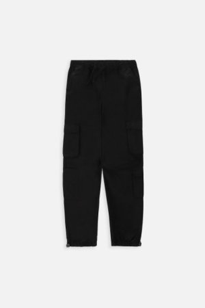 COCCODRILLO sportinės kelnės CITY EXPLORER JUNIOR, juodos, WC4119101CEJ-021- 