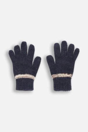 COCCODRILLO pirštuotos pirštinės ACCESSORIES WINTER BOY, tamsiai mėlynos, ZC4360312AWB-015-XL, XL cm 