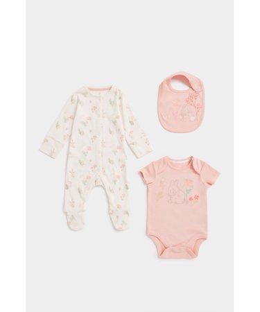 MOTHERCARE šliaužtinukas ilgomis rankovėmis, smėlinukas trumpomis rankovėmis ir seilinukas, CB627 605269