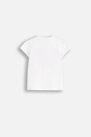 COCCODRILLO marškinėliai trumpomis rankovėmis MAXITROPIC GIRL NEWBORN, balti, WC5143201MGN-001-086, 86 cm 