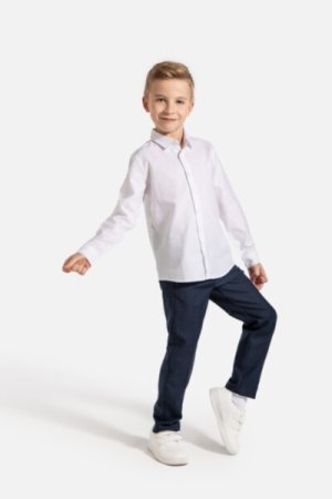 COCCODRILLO marškiniai ilgomis rankovėmis ELEGANT JUNIOR BOY, balti, WC3136101EJB-001 WC3136101EJB-001-116