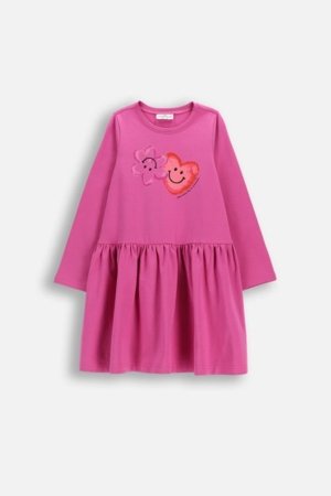 COCCODRILLO suknelė ilgomis rankovėmis, rožinė, WC6129102RGK-007-104, 104 cm 