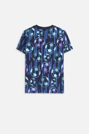 COCCODRILLO marškinėliai EVERYDAY BOY A, mėlyni, ZC5143220VBA-015-140, 140 cm 