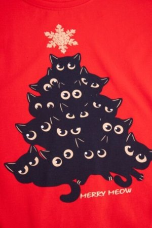 COCCODRILLO marškinėliai MERRY XMAS, raudoni, ZC4143101MER-009-164, 164 cm 