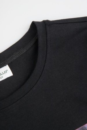 COCCODRILLO marškinėliai trumpomis rankovėmis, juodi, cm 