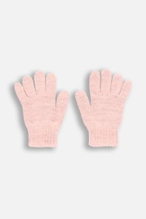 COCCODRILLO pirštuotos pirštinės ACCESSORIES WINTER GIRL, rožinės, ZC4360315AWG-007-XL, XL cm 