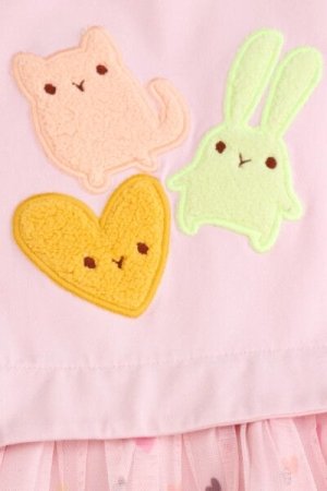 COCCODRILLO suknelė PASTELOVE GIRL NEWBORN, rožinė, ZC4129101PGN-007-086, 86 cm 