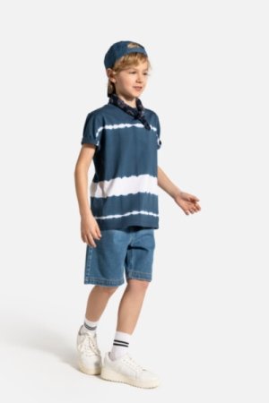COCCODRILLO marškinėliai trumpomis rankovėmis NEW WAVE JUNIOR, tamsiai mėlyni, WC4143206NWJ-015-152, 152 cm 