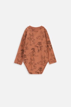 COCCODRILLO smėlinukas ilgomis rankovėmis LICENCE BOY LOONET TUNES, rudas, ZC3112101LBL-018 ZC3112101LBL-018-086