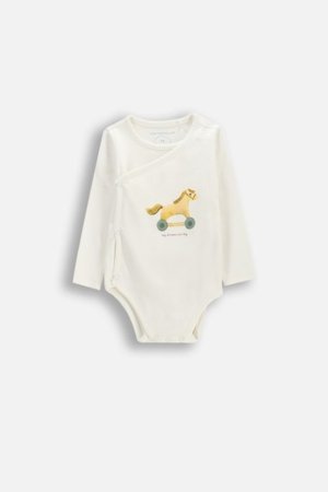 COCCODRILLO susegamas smėlinukas ilgomis rankovėmis, smėlio spalvos, WC6112602MBN-003-074, 74 dydis 