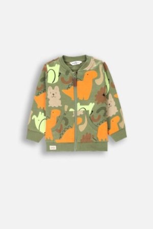 COCCODRILLO susegamas megztinis SMILE BOY NEWBORN, khaki, ZC4132202SBN-027-086, 86 cm 