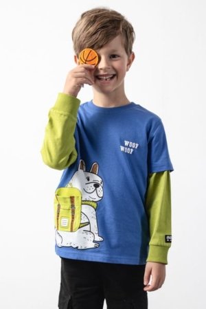 COCCODRILLO marškinėliai ACADEMY BOY KIDS, mėlyni, cm 
