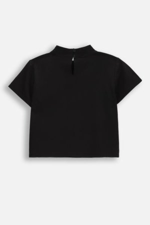 COCCODRILLO marškinėliai trumpomis rankovėmis BACK TO SCHOOL GIRL, juodi, WC5143901BSG-021-164, 164 cm 