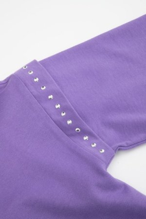 COCCODRILLO džemperis su gobtuvu GRUNGE SPACE GIRL JUNIOR, violetinis, ZC3132301GGJ-016 ZC3132301GGJ-016-128