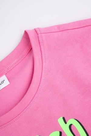 COCCODRILLO marškinėliai trumpomis rankovėmis EVERYDAY GIRL B, tamsiai rožini, WC5143203VGB-008-152, 152 cm 