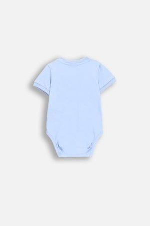 COCCODRILLO smėlinukas trumpomis rankovėmis SAGE TIME BOY NEWBORN, mėlynas 