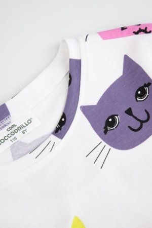 COCCODRILLO marškinėliai trumpomis rankovėmis, balti, WC6143221VGA-001-104, 104 cm 