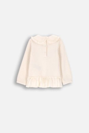 COCCODRILLO marškinėliai ELEGANT BABY GIRL, ecru, ZC4143102EBG-003-098, 98 cm 