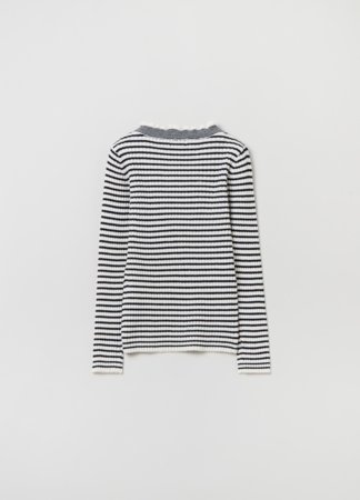 OVS GIRL3-10Y TRICOT 2H 8-9 BLACK-STRIPED WHITE 001913468 