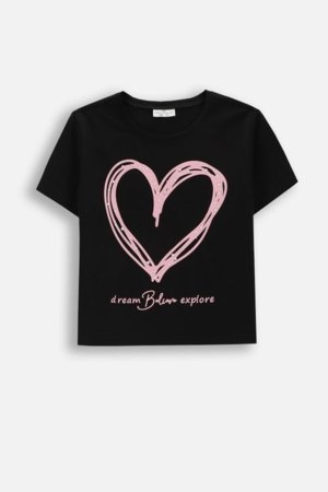 COCCODRILLO marškinėliai trumpomis rankovėmis, juodi, cm 