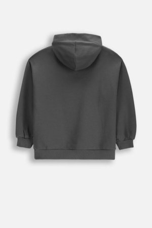 COCCODRILLO džemperis su gobtuvu, pilkas, cm 