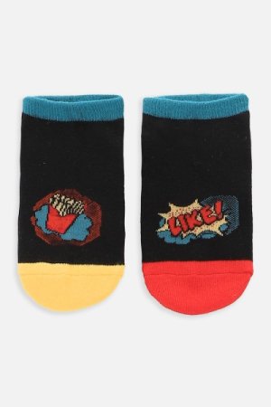 COCCODRILLO kojinės SOCKS BOY, juodos, WC4382306SOB-021-0 