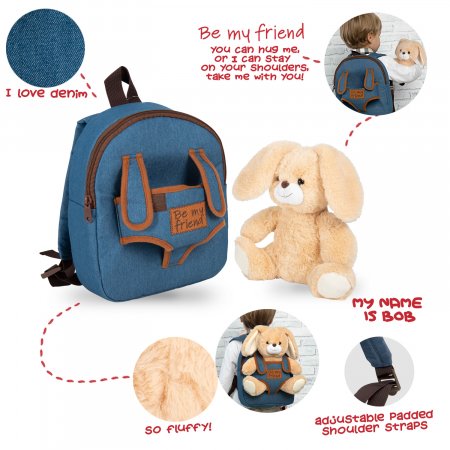 PERLETTI Mini kuprinė su pliušiniu triušiu Bob, 13035 13035