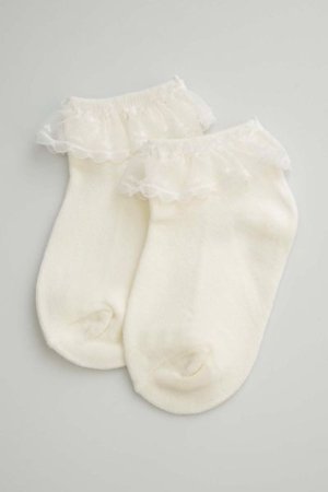 COCCODRILLO kojinės SOCKS GIRL, kreminės, WC5382203SOG-003-033, 33 cm 