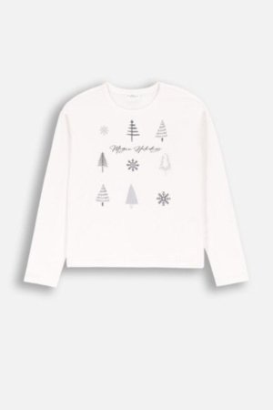 COCCODRILLO marškinėliai MERRY XMAS, ecru, ZC4143106MER-003-164, 164 cm 