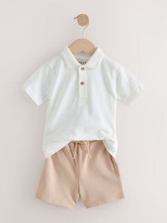 NEXT polo marškinėliai trumpomis rankovėmis ir šortai, W63080, 92 cm 