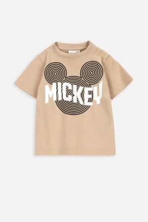 COCCODRILLO marškinėliai trumpomis rankovėmis MAXI MINI BOY KIDS, smėlio spalvos, ZC3143207MBK-002 ZC3143207MBK-002-092