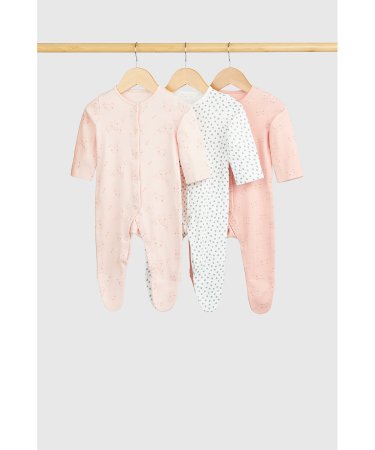 MOTHERCARE šliaužtinukas ilgomis rankovėmis, 3vnt., GF122 