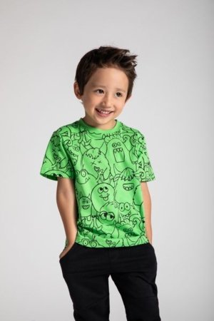 MOKIDA marškinėliai MOKIDA COLLECTION BOY, žali, ZM5143206MCB-011-146, 146 cm 