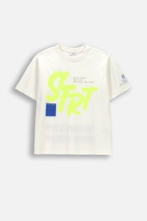 COCCODRILLO marškinėliai trumpomis rankovėmis, ecru, WC6143201NBJ-003-164, 164 cm 