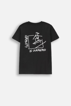 COCCODRILLO marškinėliai trumpomis rankovėmis, juodi, cm 