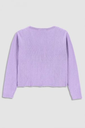COCCODRILLO susegamas megztinis RETRO PICNIC KIDS, violetinis, WC3172201RPK-016 WC3172201RPK-016-110