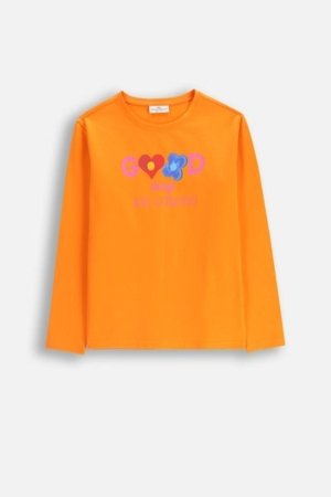 COCCODRILLO marškinėliai EVERYDAY GIRL A, oranžiniai, ZC5143104VGA-006-116, 116 cm 
