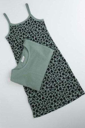 COCCODRILLO suknelė ilgomis rankovėmis, žalia, WC6129101RGJ-011-128, 128 cm 