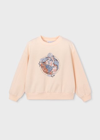 MAYORAL džemperis su gobtuvu, salmon, 3.448-96, 116  cm 