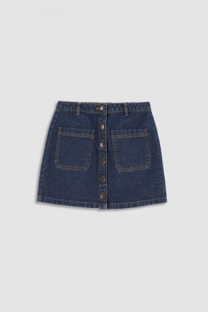 COCCODRILLO sijonas JEANS COLLECTION GIRL, tamsiai mėlynas, WC3124201JCG-015 WC3124201JCG-015-104