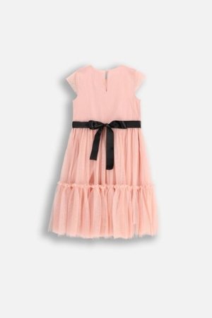 COCCODRILLO suknelė trumpomis rankovėmis ELEGANT JUNIOR GIRL, rožinė, WC5128207EJG-033-164, 164 cm 