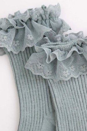 COCCODRILLO kojinės SOCKS GIRL, žalios, WC5382211SOG-031-033, 33 cm 