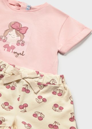 MAYORAL marškinėliai trumpomis rankovėmis ir šortai, peony, 1.205-49, cm 